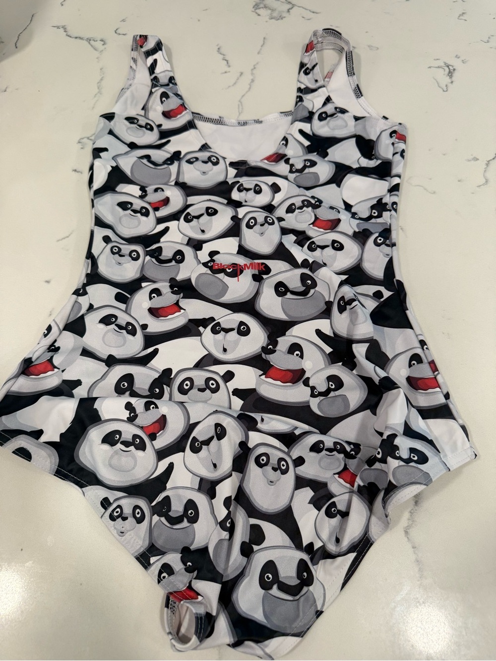 Blackmilk Black & White Panda Graphic One-Piece Swimsuit